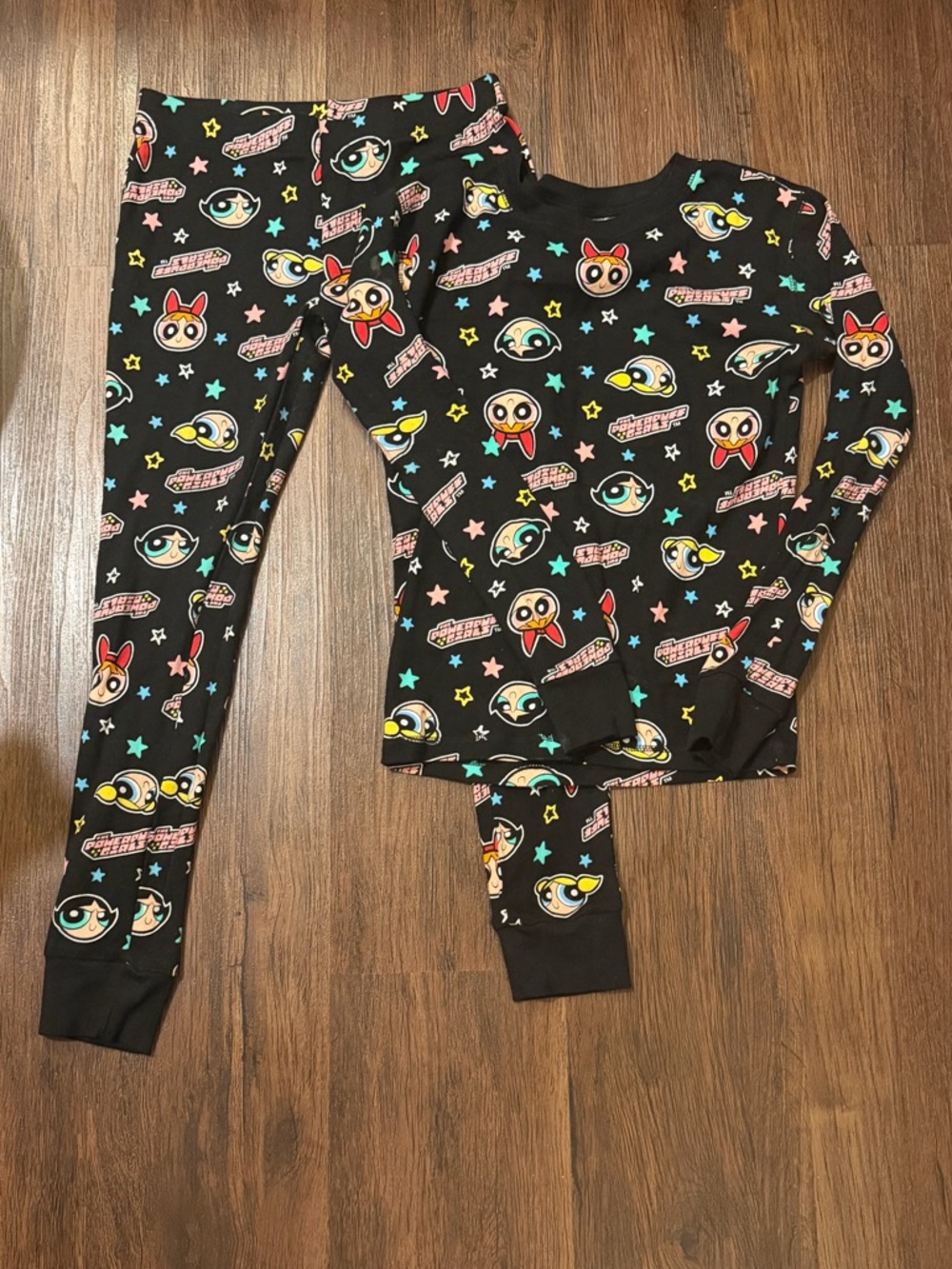 Cartoon Network Kids Black Powerpuff Girls Snug Fit Pajama Set